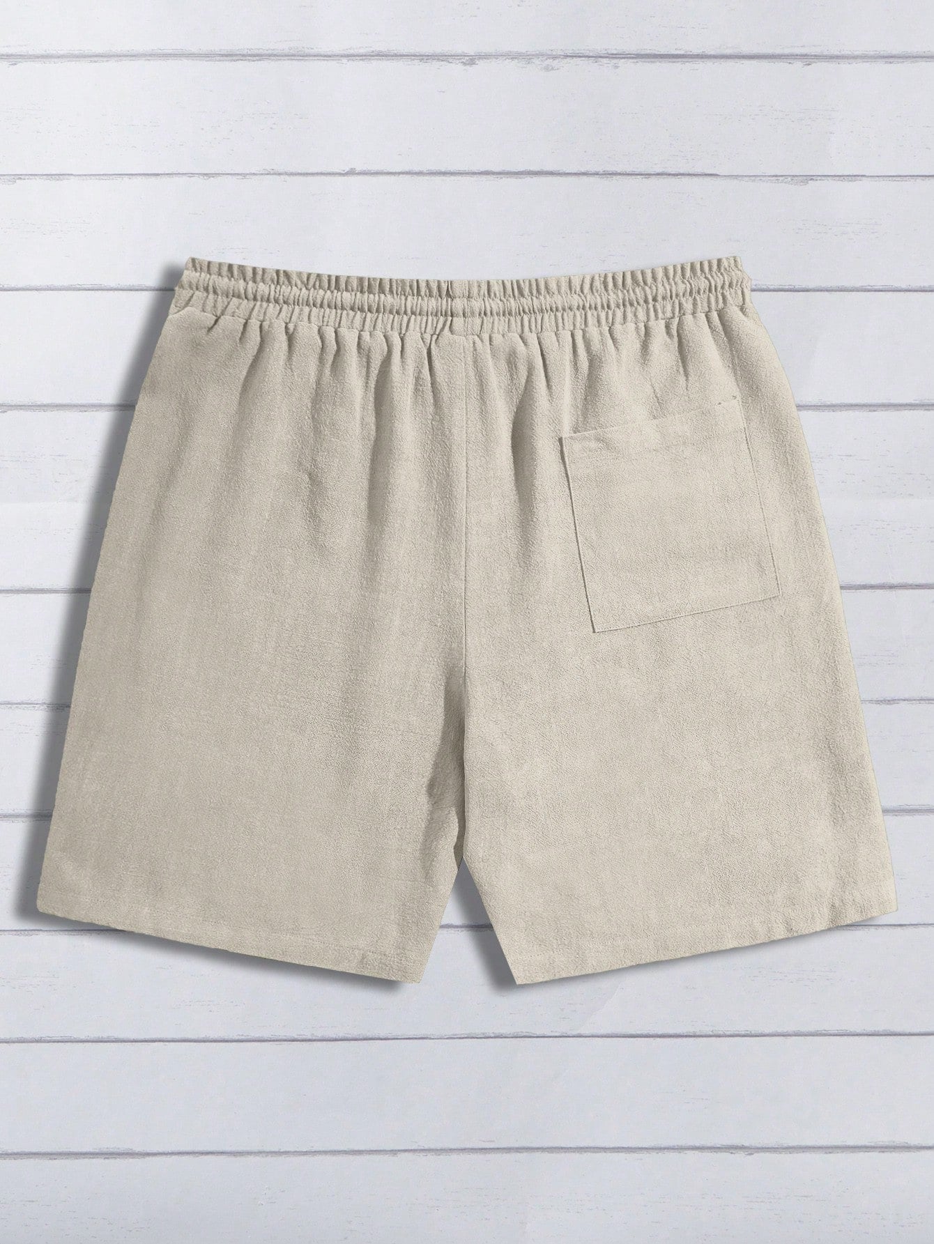 Manfinity Modomio Men Drawstring Waist Slant Pocket Shorts Apricot