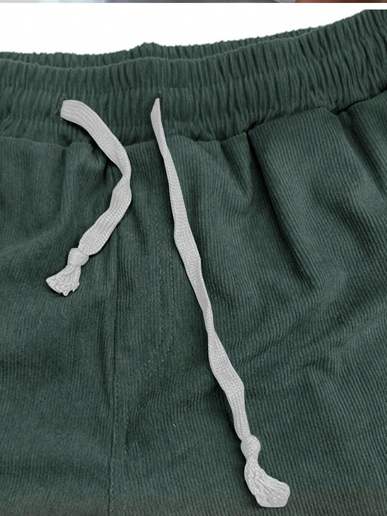 Men's Casual Plain Shorts, Fashionable & Suitable For Everyday Wear Dark Green
