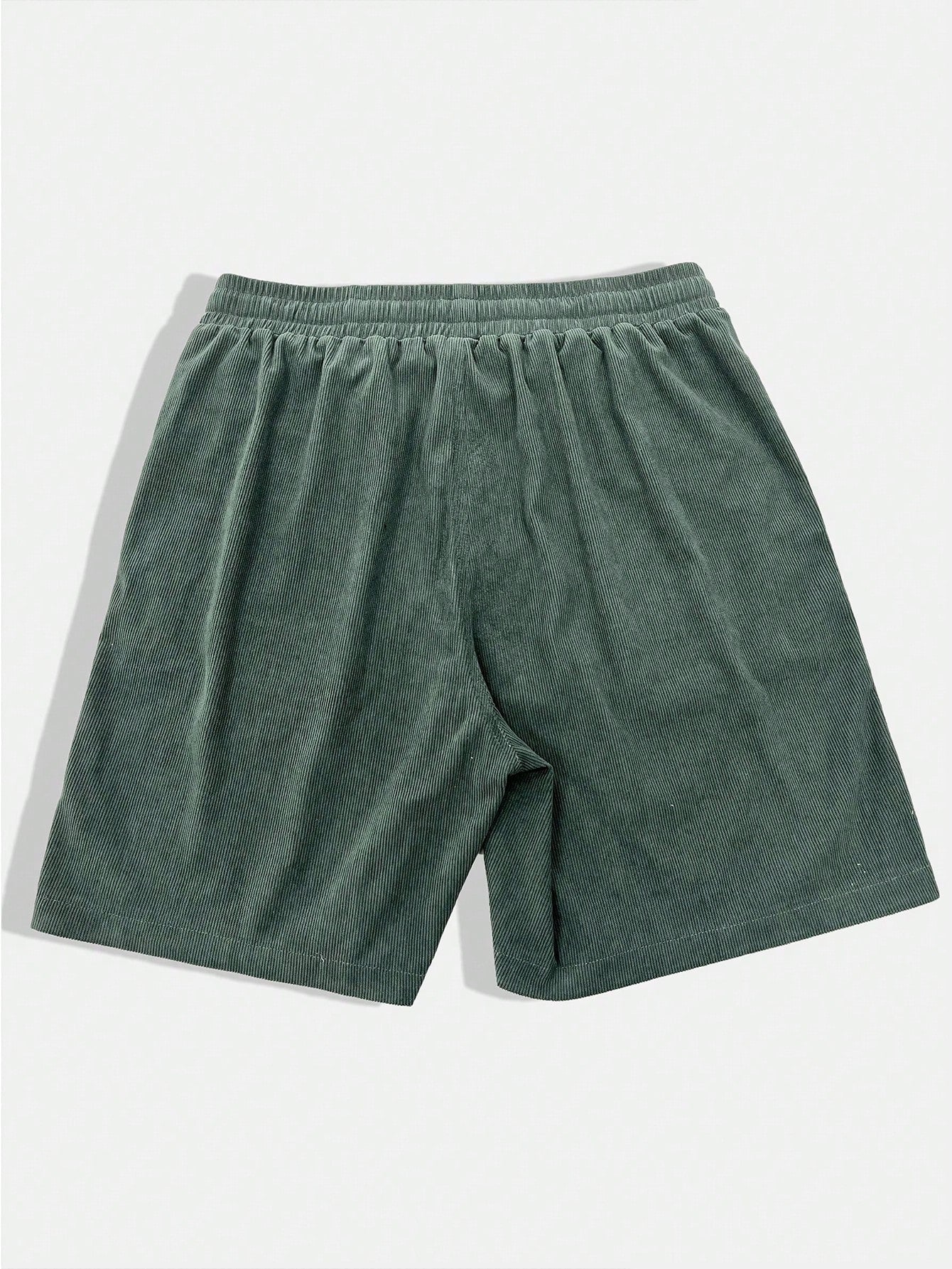 Men's Casual Plain Shorts, Fashionable & Suitable For Everyday Wear Dark Green